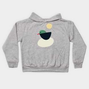 Duck in pond Kids Hoodie